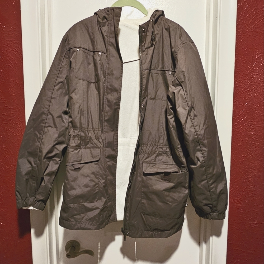 Free Country Large dark gray/tan female trench coat